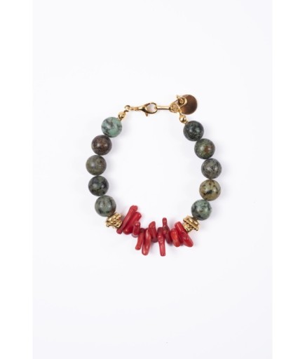 Afrika Turkuaz & Mercan Bileklik 